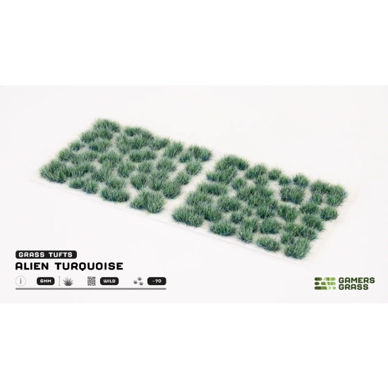 Gamers Grass – Alien Turquoise (Wild)  6 mm | Turkusowe kępki trawy sci-fi i fantasy do dioram i podstawek